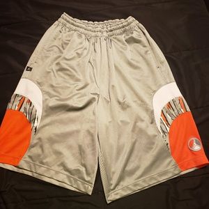 Jordan Basketball Shorts Silver/Orange